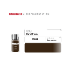 Doreme DARK BROWN 2SHOT Sprancene Micropigmentare 15ml, image , 2 image