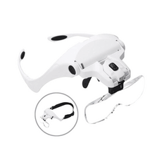 Ochelari cu Lupa si doua lampi iluminare Led, image , 3 image