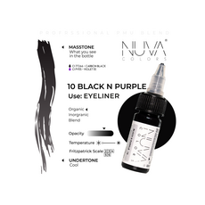 Kwadron Nuva Colors BLACK N PURPLE Pigment Pleoape Micropigmentare 15ml, image , 3 image