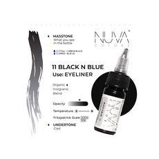 Kwadron Nuva Colors BLACK N BLUE Pigment Pleoape Micropigmentare 15ml, image , 3 image