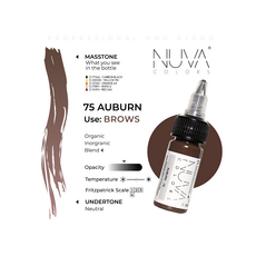 Kwadron Nuva Colors AUBURN Pigment Sprancene Micropigmentare 15ml, image , 3 image