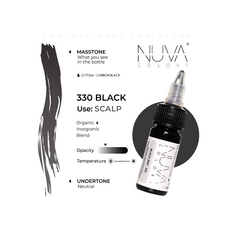 Kwadron Nuva Colors BLACK SMP Pigment Medical Micropigmentare 15ml, image , 3 image