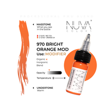 Kwadron Nuva Colors BRIGHT ORANGE MOD Pigment Corector Micropigmentare 15ml, image , 3 image
