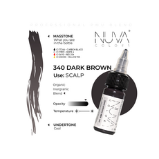 Kwadron Nuva Colors DARK BROWN SMP Pigment Medical Micropigmentare 15ml, image , 3 image
