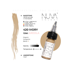 Kwadron Nuva Colors IVORY Pigment Medical Micropigmentare 15ml, image , 3 image