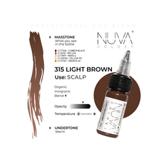 Kwadron Nuva Colors LIGHT BROWN Pigment Medical Micropigmentare 15ml, image , 3 image