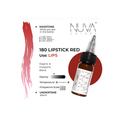 Kwadron Nuva Colors LIPSTICK RED Pigment Buze Micropigmentare 15ml, image , 3 image
