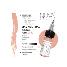 Kwadron Nuva Colors NEUTRAL BEIGE Pigment Buze Micropigmentare 15ml, image , 3 image