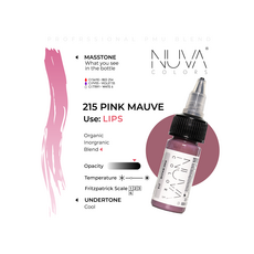 Kwadron Nuva Colors PINK MAUVE Pigment Buze Micropigmentare 15ml, image , 3 image