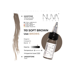 Kwadron Nuva Colors SOFT BROWN Pigment Sprancene Micropigmentare 15ml, image , 3 image