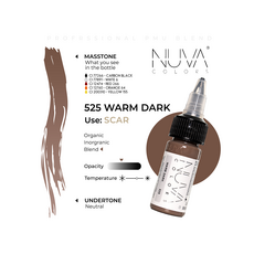 Kwadron Nuva Colors WARM DARK Pigment Pleoape Micropigmentare 15ml, image , 3 image