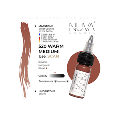 Kwadron Nuva Colors WARM MEDIUM Pigment Pleoape Micropigmentare 15ml, image , 3 image