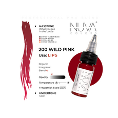 Kwadron Nuva Colors WILD PINK Pigment Buze Micropigmentare 15ml, image , 3 image