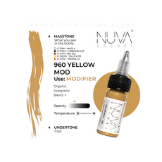 Kwadron Nuva Colors YELLOW MOD Pigment Corector Micropigmentare 15ml, image , 3 image