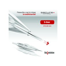BioEvolution Secure 3 Liner 0.30mm Cartuș Micropigmentare, image 