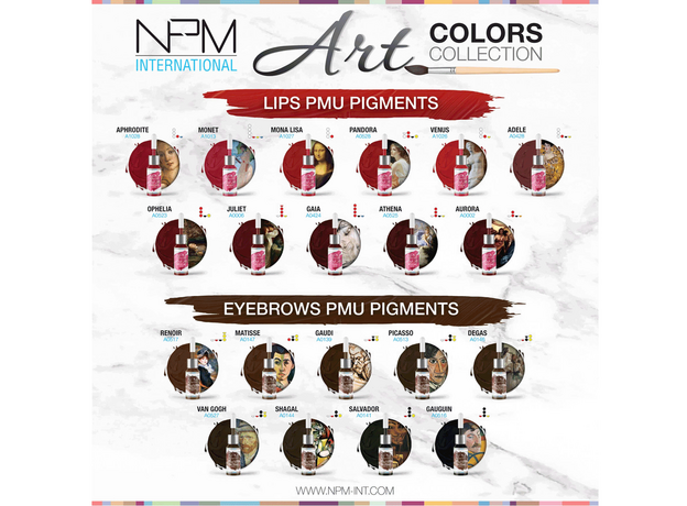 NPM ART ATHENA Pigment Buze Micropigmentare 12ml, image , 2 image