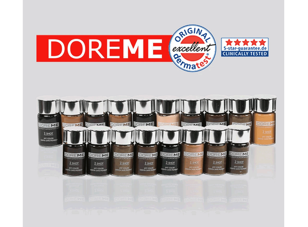 Doreme BLACK BROWN 2SHOT Pigment Sprancene Micropigmentare 15ml, image , 4 image