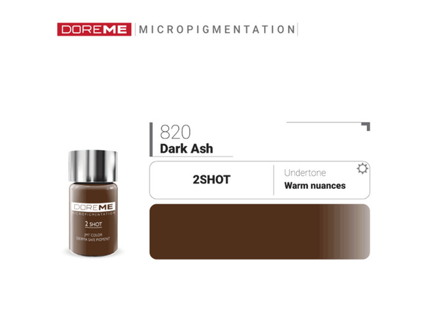 Doreme DARK ASH 2SHOT Sprancene Micropigmentare 15ml, image , 2 image