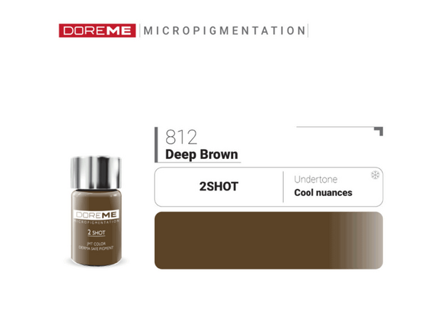 Doreme DEEP BROWN 2SHOT Sprancene Micropigmentare 15ml, image , 2 image