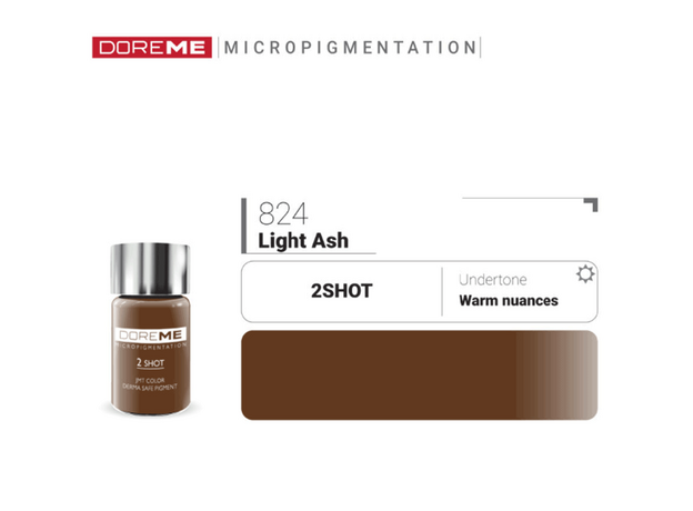 Doreme LIGHT ASH 2SHOT DOREME Pigment Sprancene Micropigmentare 15ml, image , 2 image