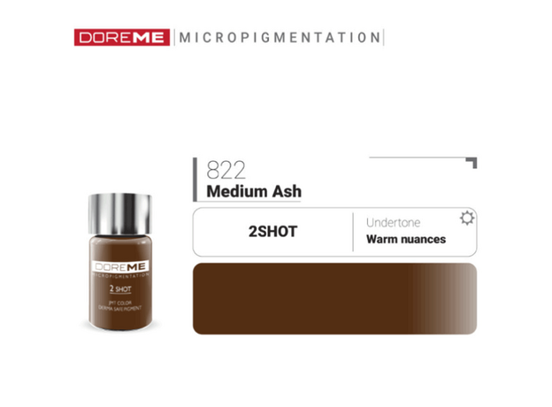 Doreme MEDIUM ASH 2SHOT Sprancene Micropigmentare 15ml, image , 2 image