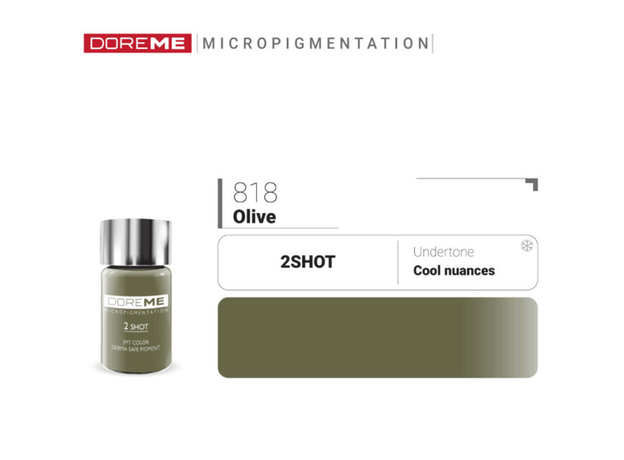 Doreme OLIVE 2SHOT DOREME Pigment Sprancene Micropigmentare 15ml, image , 2 image