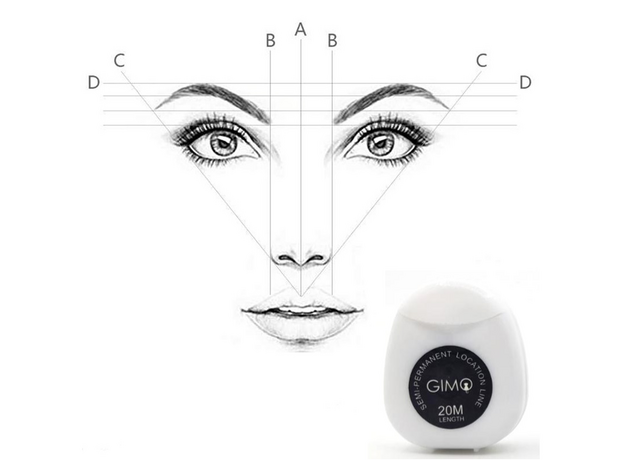 Ață Trasare Sprâncene Gimo impregnat cu tuș 20m, image , 4 image