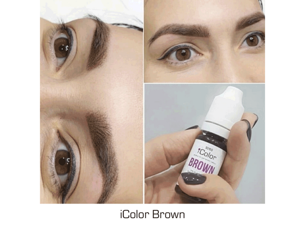 iColor BROWN Pigment Sprancene Micropigmentare 10ml, image , 3 image