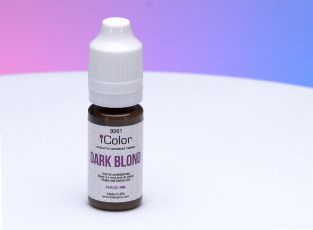 iColor DARK BLOND Pigment Sprancene Micropigmentare 10 ml, image , 2 image