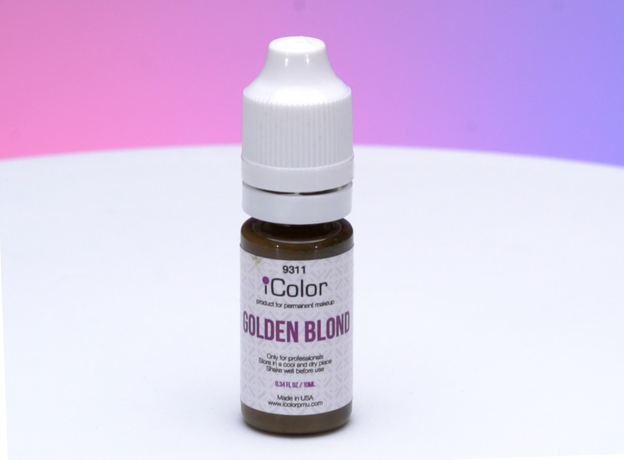 iColor GOLDEN BLOND Pigment Sprancene Micropigmentare 10ml, image , 2 image