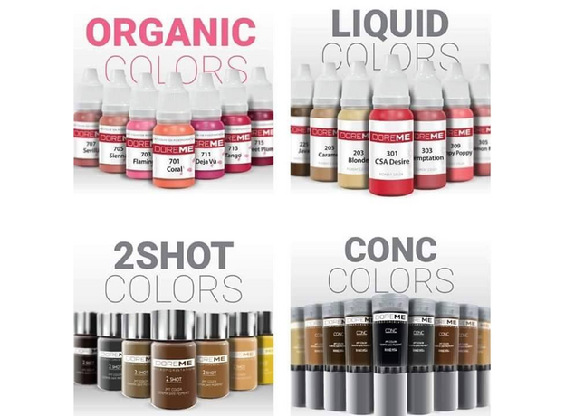 Doreme DARK RED CORRECTION Pigment Lichid Corector Micropigmentare 15ml, image , 6 image