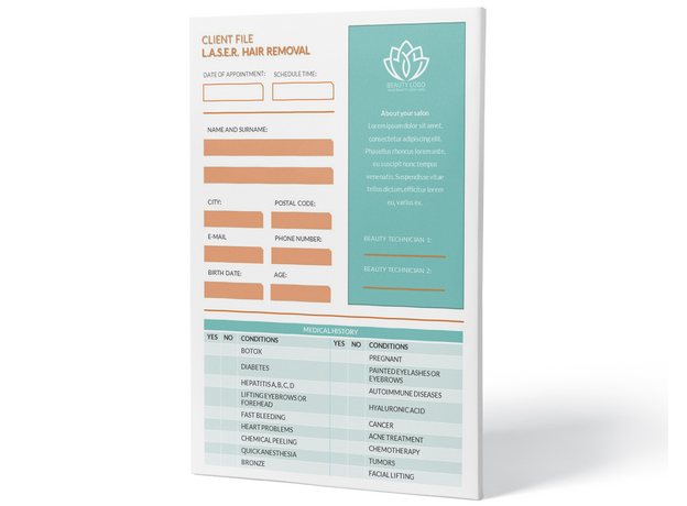 Laser Hair Removal FIșă clienți, image , 2 image