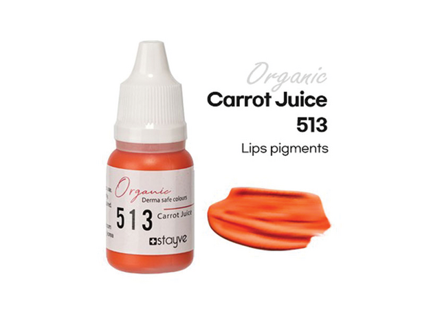 Stayve CARROT JUICE Pigment Buze Organic Micropigmentare 10ml, image 
