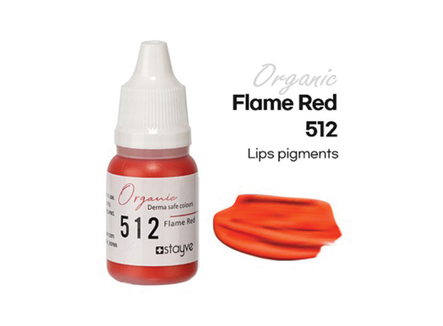Stayve FLAME RED Pigment Buze Organic Micropigmentare 10ml, image 