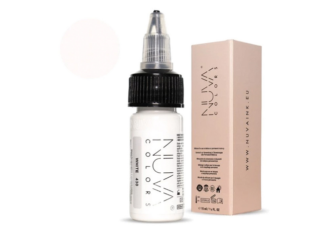 Kwadron Nuva Colors WHITE Pigment Medical Micropigmentare 15ml, image , 2 image