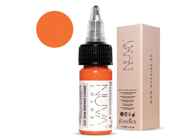 Kwadron Nuva Colors BRIGHT ORANGE MOD Pigment Corector Micropigmentare 15ml, image , 2 image