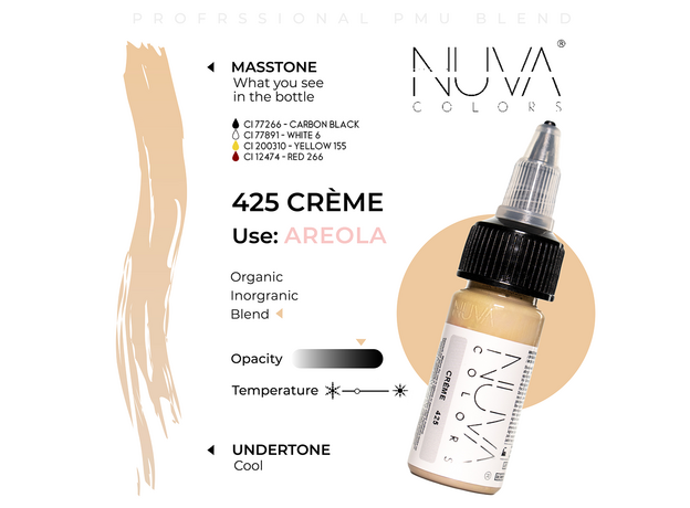 Kwadron Nuva Colors CREME Pigment Medical Micropigmentare 15ml, image , 3 image