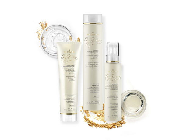 Masca blondie pentru toate tipurile de blond cu Ceramide si Acid Hialuronic si Colagen pentru parul blond 150ml, image , 2 image