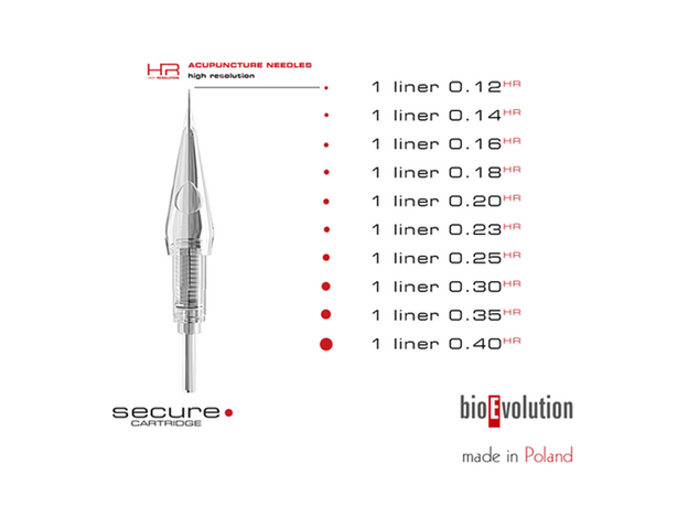 BioEvolution Secure 1 Liner 0.12mm Cartuș Micropigmentare, image , 2 image