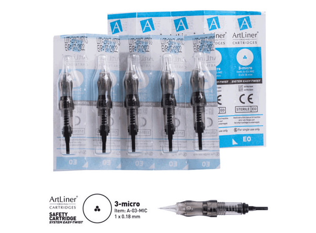 ArtLiner 3 Micro 0.18mm Cartus Micropigmentare, image , 2 image