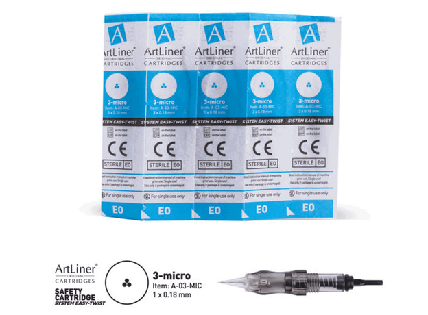 ArtLiner 3 Micro 0.18mm Cartus Micropigmentare, image , 3 image