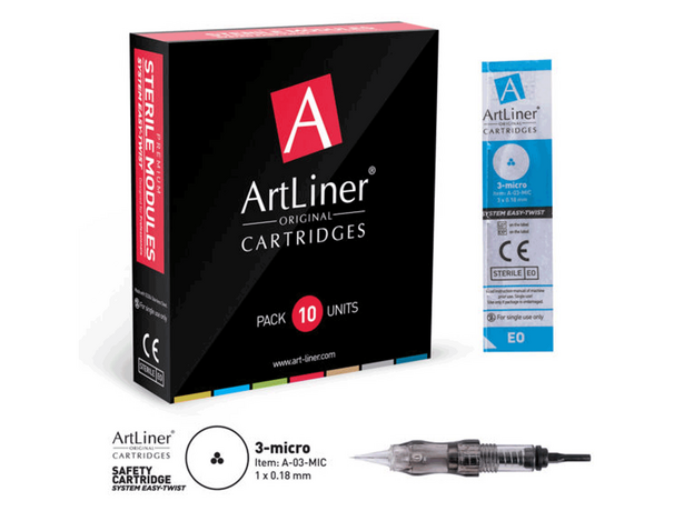 ArtLiner 3 Micro 0.18mm Cartus Micropigmentare, image , 5 image