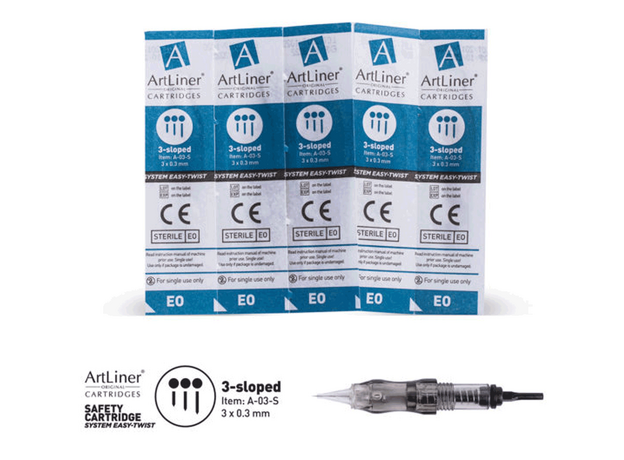ArtLiner 3 Slope 0.30mm Cartus Micropigmentare, image , 3 image