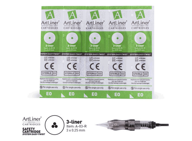 ArtLiner 3RL 0.25mm Cartus Micropigmentare, image , 3 image
