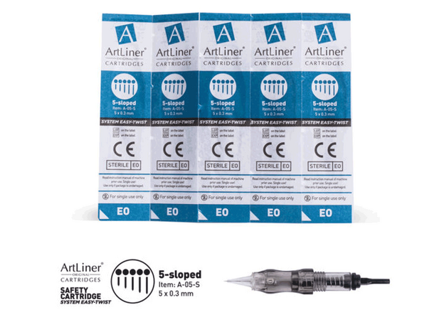 ArtLiner 5 Sloped 0.30mm Cartus Micropigmentare, image , 3 image