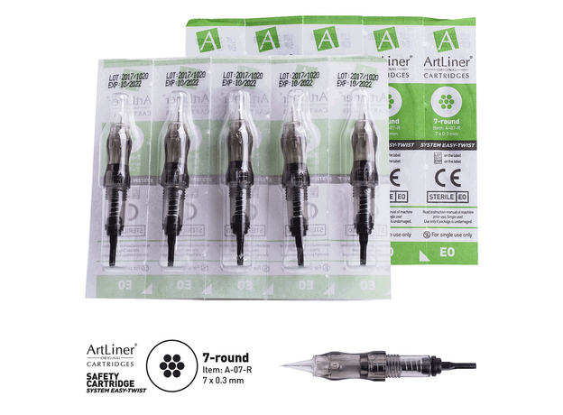 ArtLiner 7RL 0.30mm Cartus Micropigmentare, image , 2 image